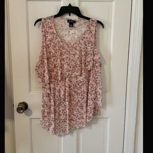 Nue Options Floral Ruffle Blouse XL